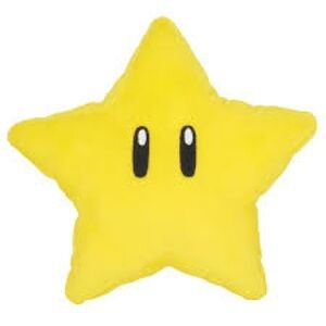 Super Mario Yellow Star Plush 6”